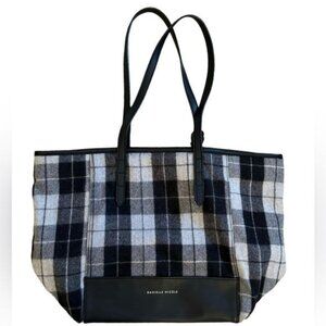 Danielle Nicole Hudson Tote Bag in Black and White Plaid EUC